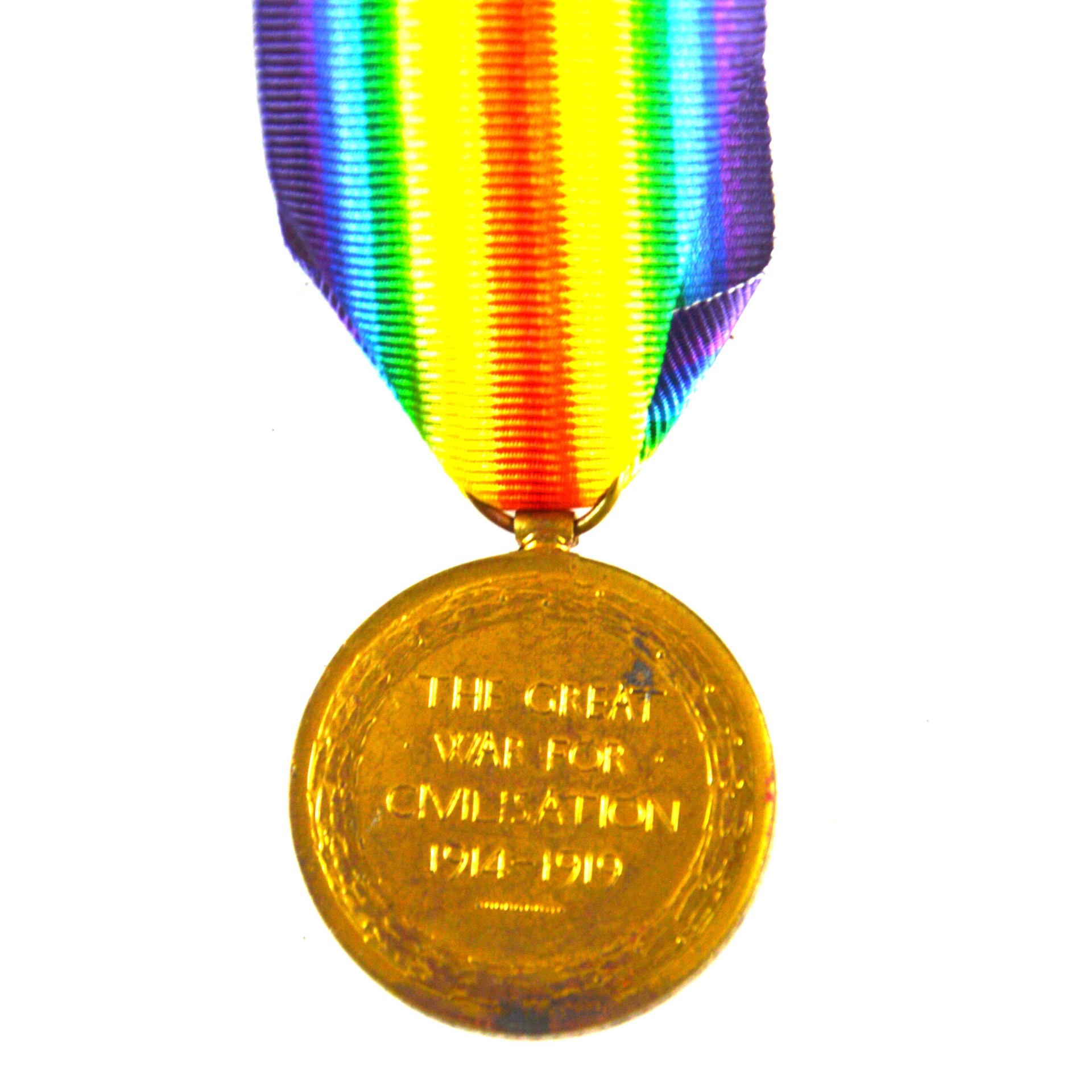 Victory Medal - Private Albert Abrahams, Royal Marines Light Infantry: Portsmouth Division - Image 2