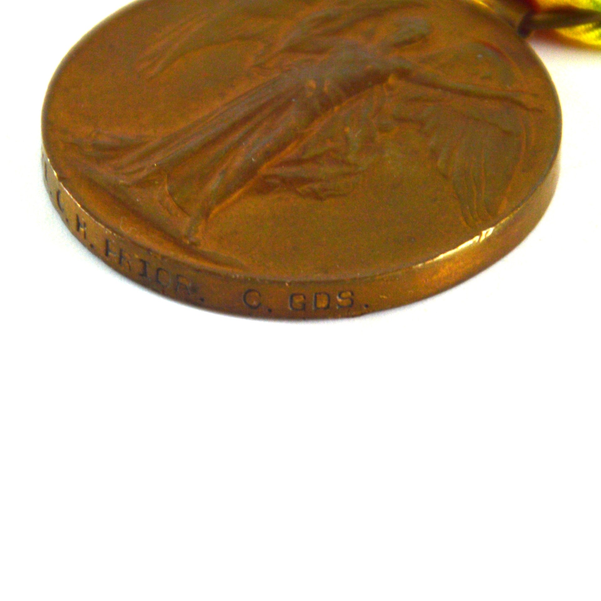 Victory Medal - Private Frederick Robert Baker, Private Charles Henry Prior, Coldstream Guards - Image 3