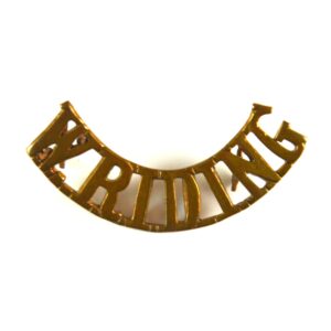 Duke of Wellington's Regiment (West Riding) (W. RIDING) (Pre-1915 Pattern) Brass Shoulder Title