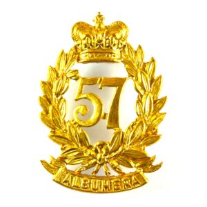 57th (West Middlesex) Regiment of Foot Gilt Glengarry Cap Badge (1874-1881 Pattern) - Original