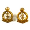 Royal Army Medical Corps (RAMC) Collar Badges, Pair (King's Crown - 1902-1946 Pattern)