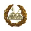 Early Gloucestershire Regiment Blue Cloth Helmet Bimetal Back Badge - Original
