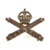 Machine Gun Corps (MGC) Silver Officer Collar Badge (1915-22 Pattern) by J. R. Gaunt - Original