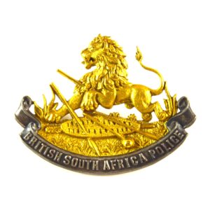 British South Africa Police (BSAP) Gilt and Silver-Plate Cap Badge (1897-1937 Pattern) by Firmin & Sons