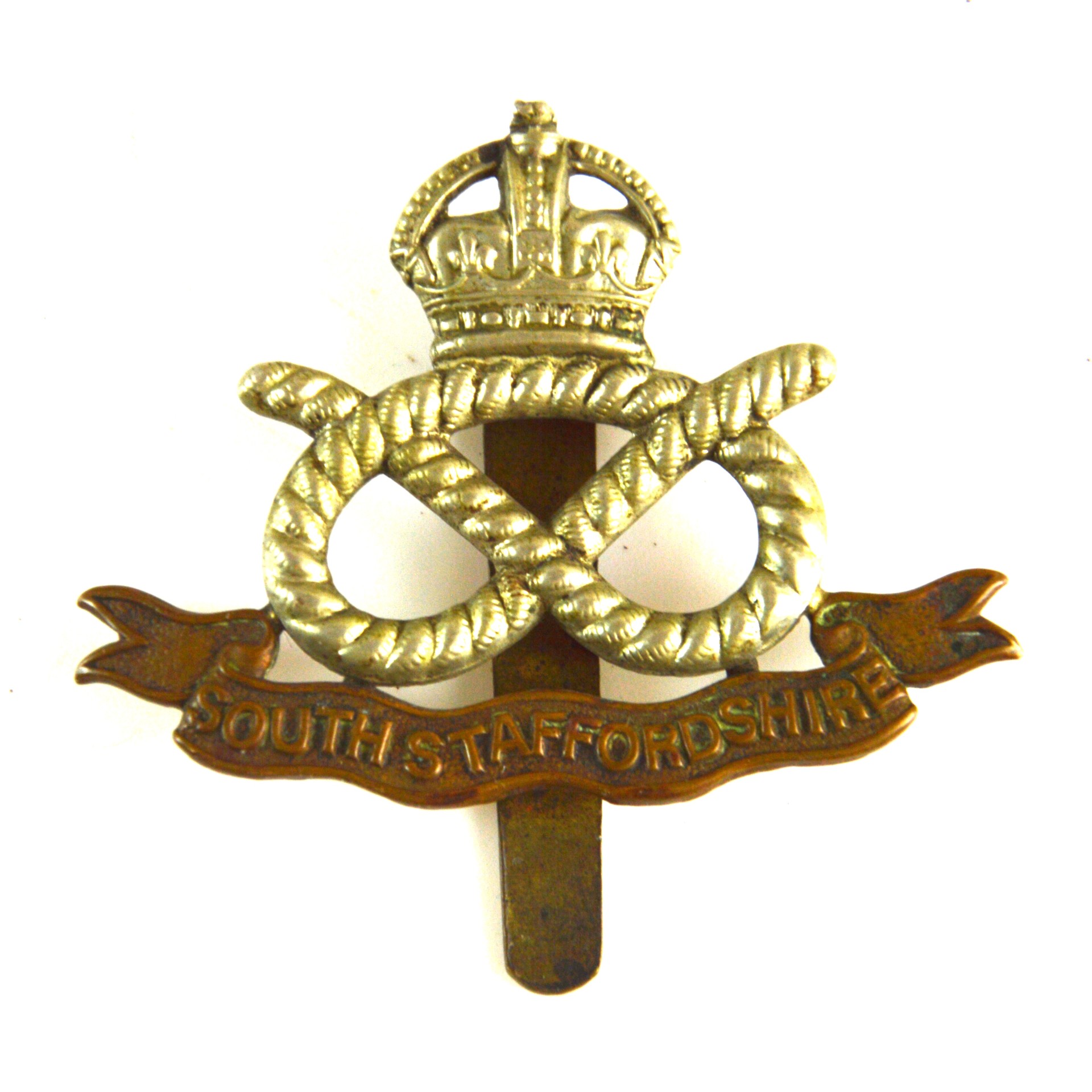 South Staffordshire Regiment Cap Badge (1902-1953 Pattern) - Original, Manufactured by Frank Narborough, Birmingham