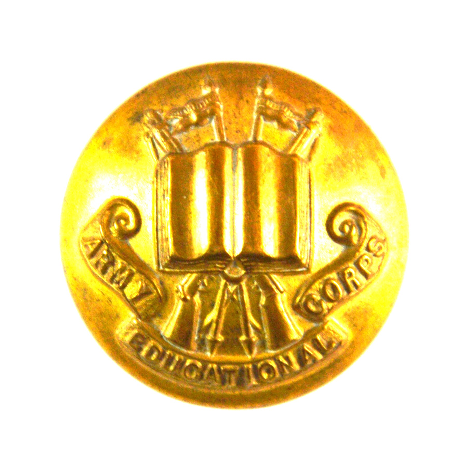 Army Education Corps (AEC) Officer-Quality Button (1920-1946 Pattern) - 25mm