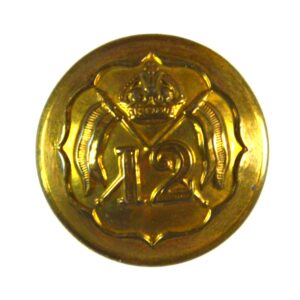 12th Royal Lancers (Prince of Wales's) Officer-Quality Button (1902-1953 Pattern) - 22mm