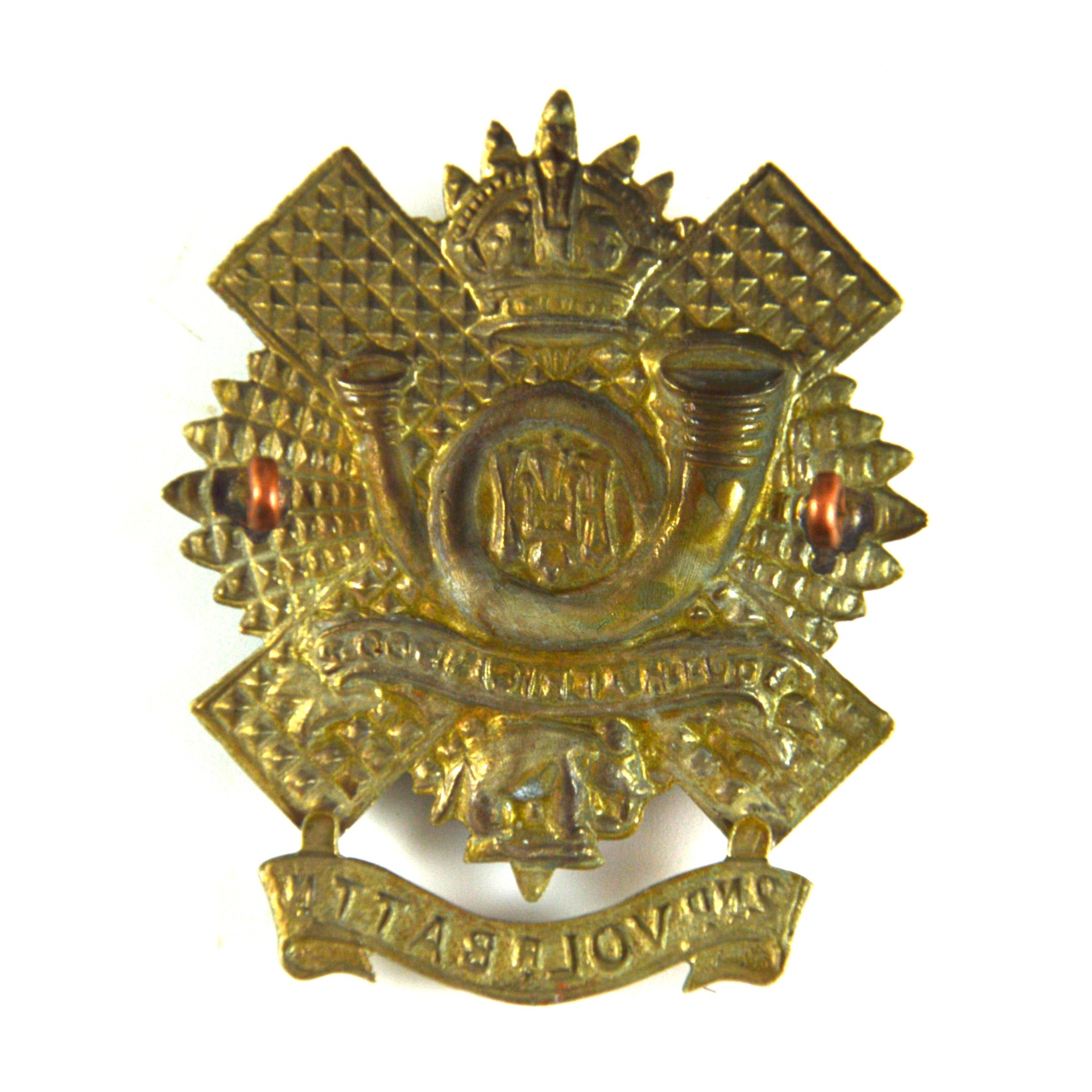 2nd Volunteer Battalion, Highland Light Infantry (HLI) Glengarry Cap Badge (1905-1908 Pattern) - Restrike - Image 2