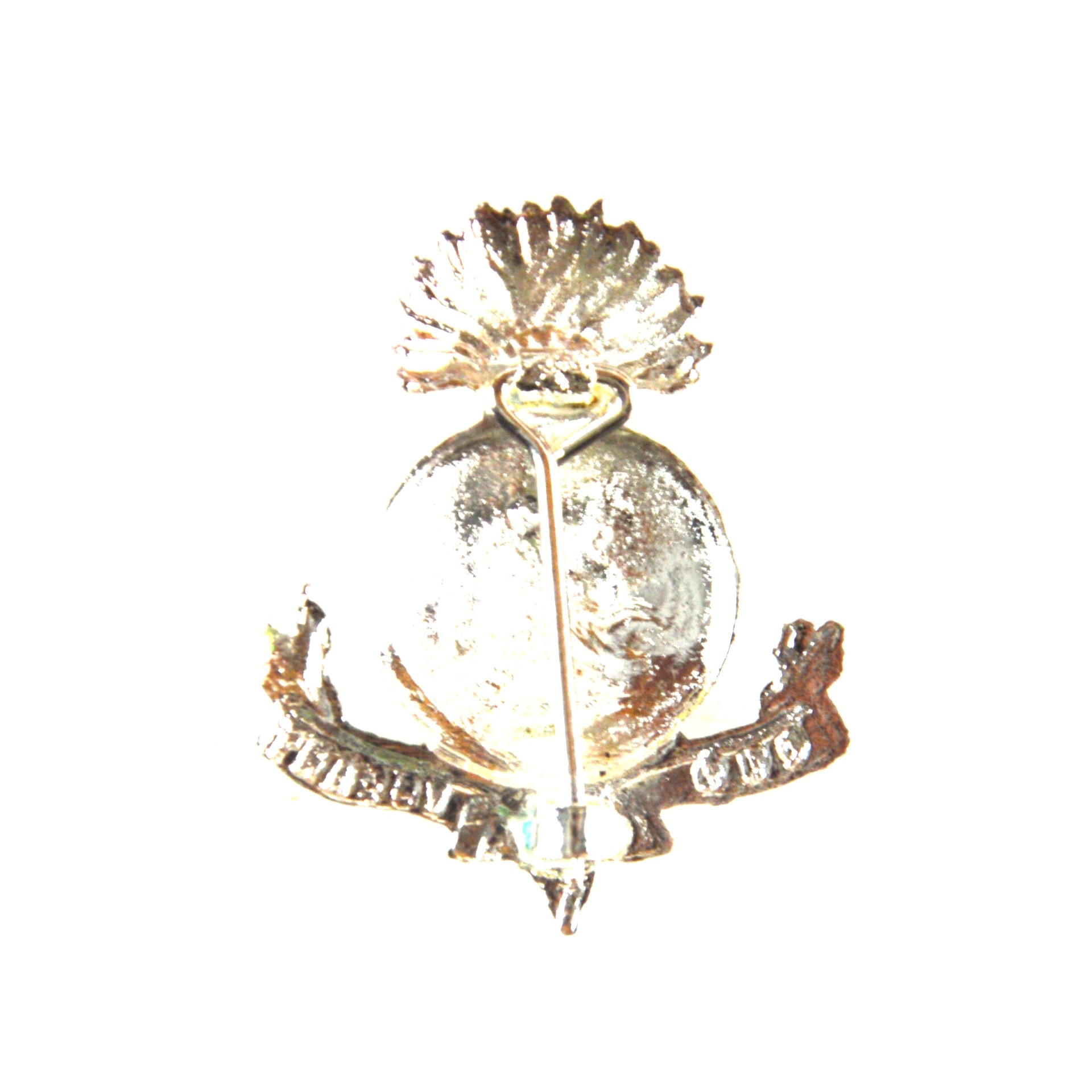 Royal Northumberland Fusiliers Silver-Plate Lapel Badge - Image 2