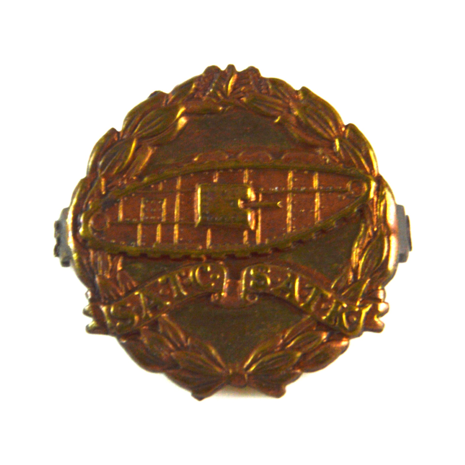 South African Tank Corps Economy Bronze Collar Badge (1940-41 Pattern)