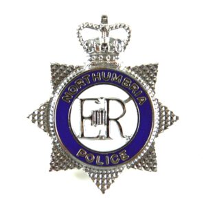 Northumbria Police Enamel Cap Badge (ERII Cypher, Post-1974 Pattern)