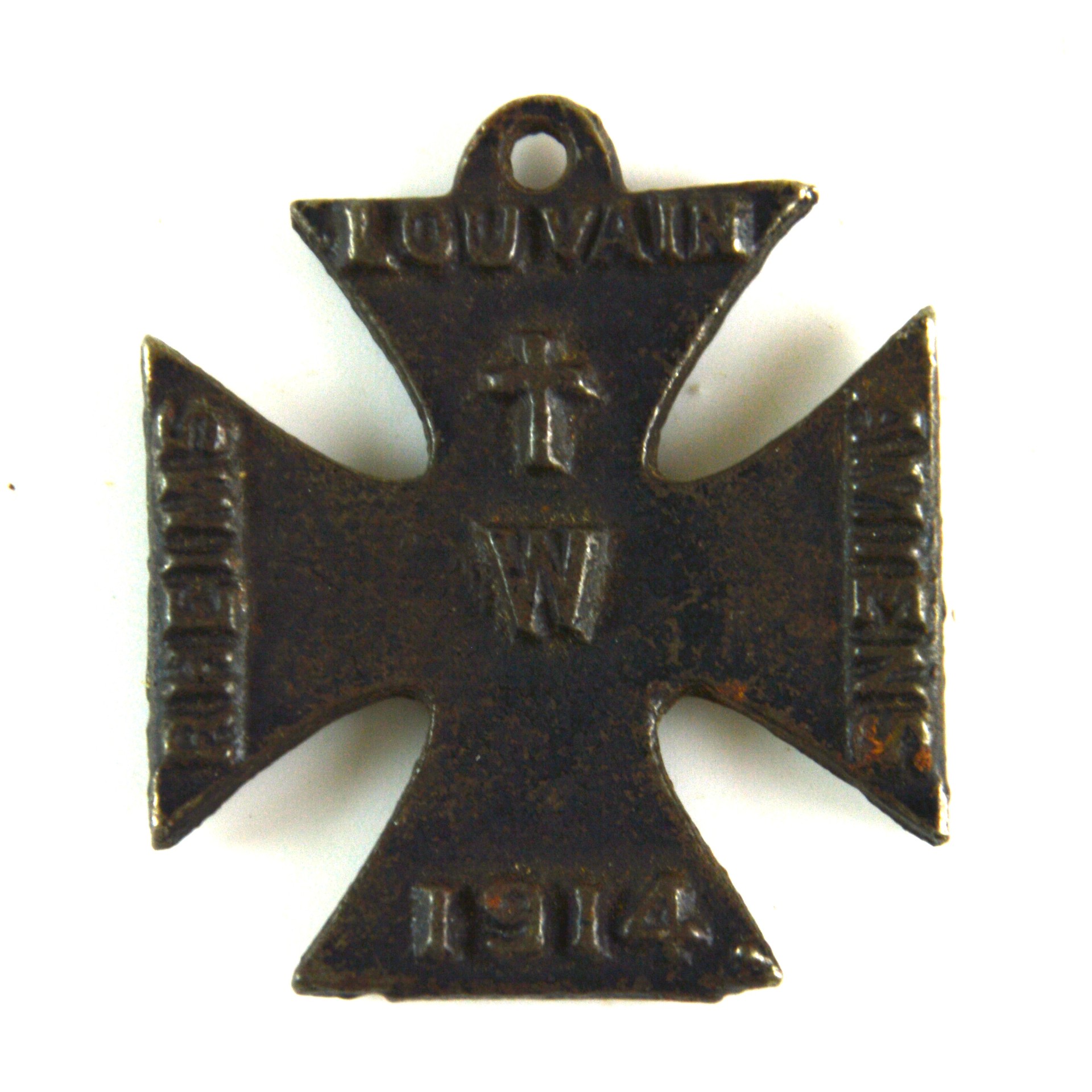 British First World War Anti-German Propaganda Iron Cross, 1914–1915 Louvain/Dinant Pattern