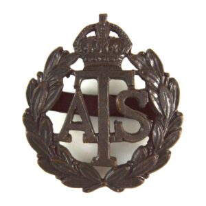 Auxiliary Territorial Service (ATS) Officer Service Dress Cap Badge (1938-1949 Pattern) - Original