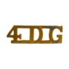 4th Royal Irish Dragoon Guards Shoulder Title (4DG) (Pre-1922 Pattern)