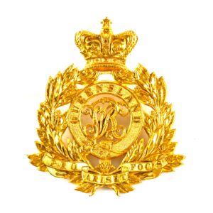 Australian Queensland Defence Forces Gilt Helmet Plate (1884-1900 Pattern) - Restrike