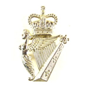 Royal Irish Regiment (RIR) Silver-Plate Piper Caubeen Cap Badge (1992-2007 Pattern)