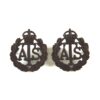 Auxiliary Territorial Service (ATS) Officer Service Dress Collar Badges, Pair (1938-1949 Pattern) - Original
