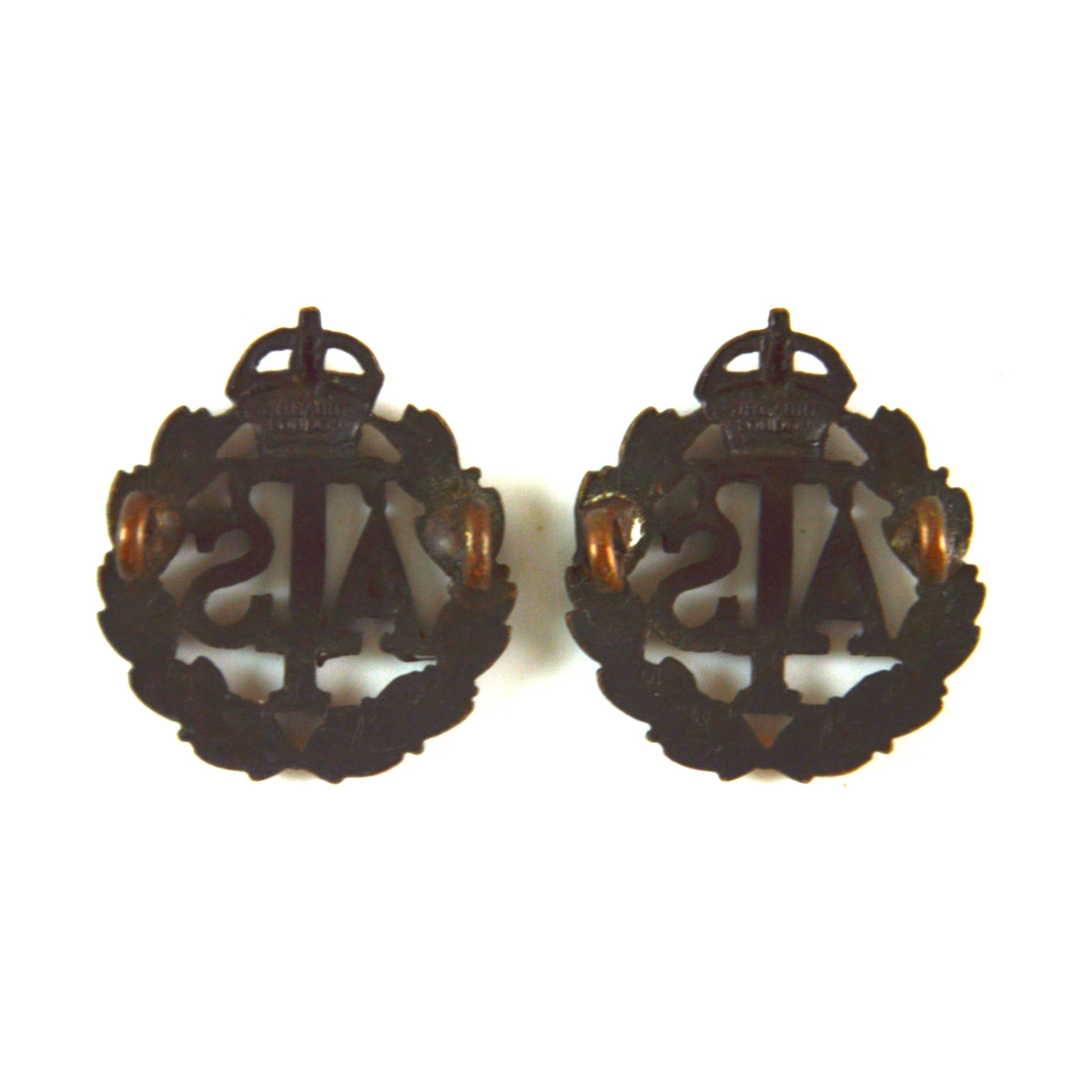 Auxiliary Territorial Service (ATS) Officer Service Dress Collar Badges, Pair (1938-1949 Pattern) - Original - Image 2