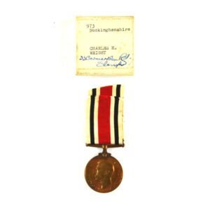 Special Constabulary Long Service Medal (GRVI 1937-1947 Type) in Box, Charles Harry Wright, Buckinghamshire Special Constabulary
