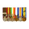 Relief of Chitral, QSA, KSA and WW1 Trio Miniature Medal Group with MID, Named to Lieutenant Arthur Grant Trollope, 13th Baronet Trollope of Casewick, 1st Battalion, The Buffs (Royal East Kent Regiment)