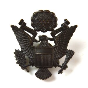 United States Army Officer's Bronze Cap Badge, Manufactured by J. R. Gaunt, London - WWII Pattern