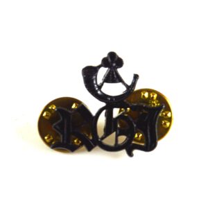Royal Green Jackets (RGJ) Black Anodised Collar Badge