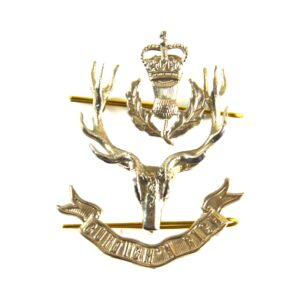 Queen's Own Highlanders (Seaforth and Cameron) Officer Glengarry Badge (Queen's Crown, 1961-1994 Pattern)