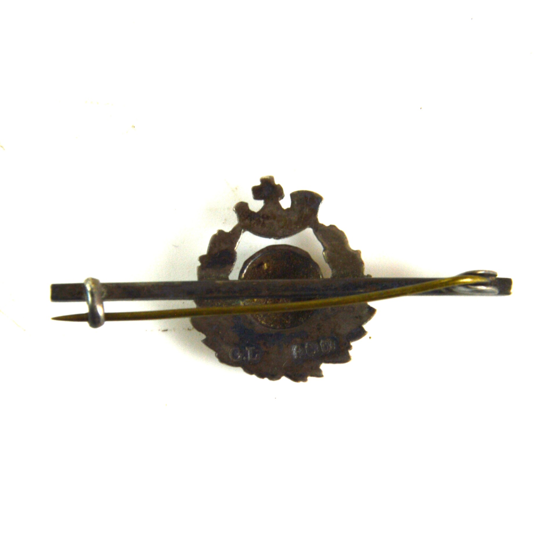 Royal Marine Light Infantry (RMLI) Silver Hallmark Sweetheart Brooch - George Loveridge & Co, 1921 - Image 2