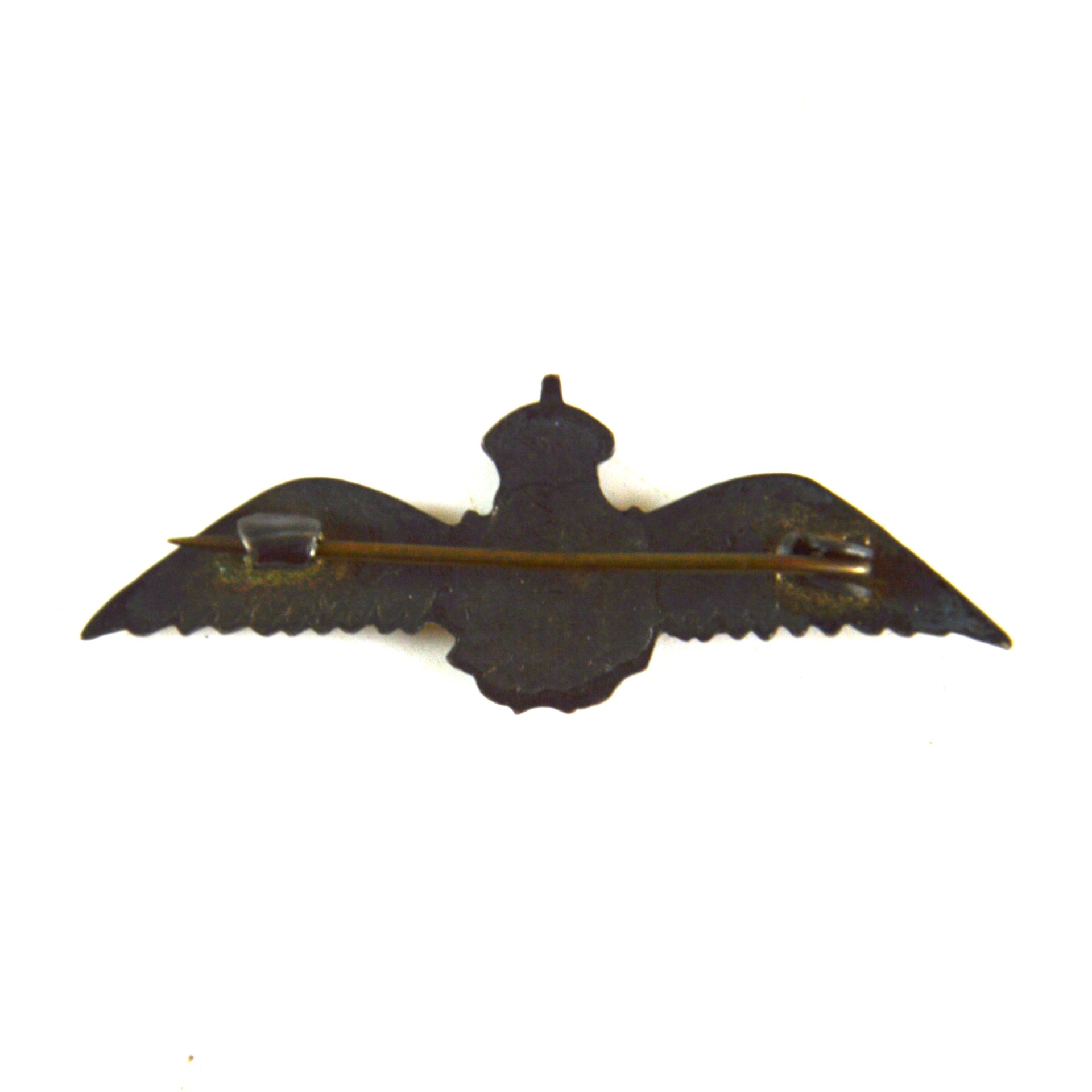 Royal Air Force (RAF) Silver Plated Wings Sweetheart Brooch Badge - Image 2