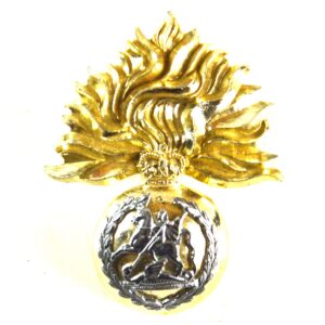 Royal Regiment of Fusiliers Anodised Cap Badge (Queen's Crown, 1968-2022 Pattern)