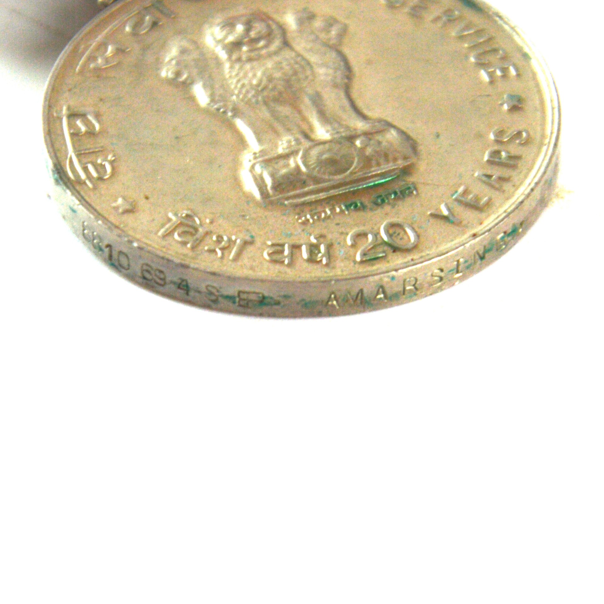 Indian 20 Year Long Service Medal, Sepoy Amar Singh, Defence Security Corps - Image 4
