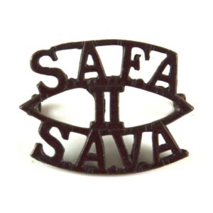 2nd South African Field Artillery (SAFA-II-SAVA) (Post-1923 Pattern) Bronze Shoulder Title