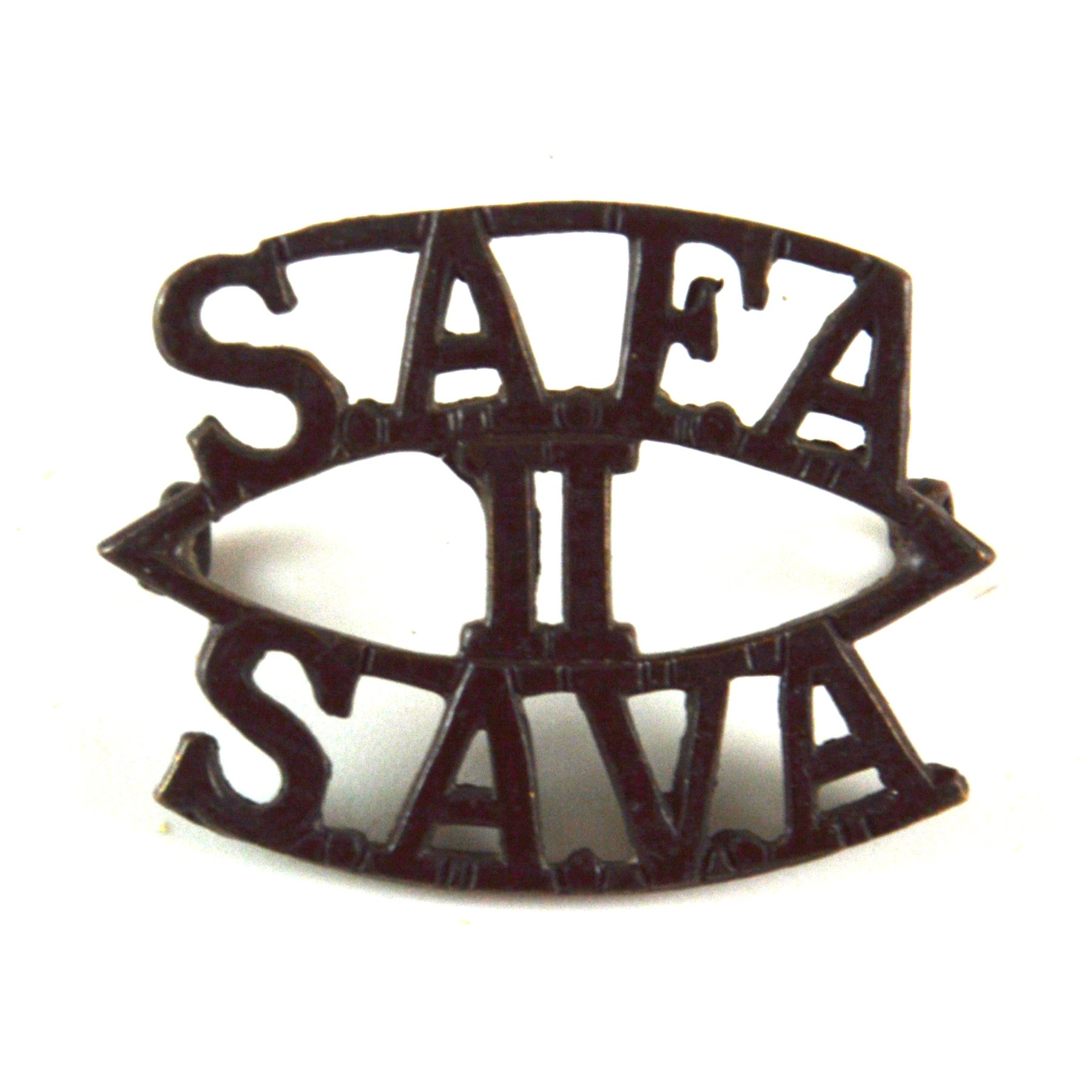 2nd South African Field Artillery (SAFA-II-SAVA) (Post-1923 Pattern) Bronze Shoulder Title