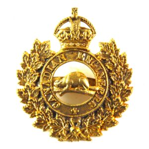 Canadian Engineers (CEF) Officer Gilt Cap Badge - Manufactured by J. R. Gaunt, Montreal