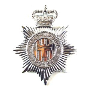 Northumbria Police Chrome Helmet Plate Badge (1974-2022 Pattern)