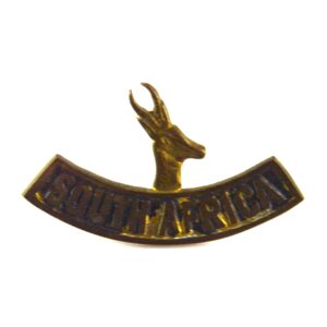 South Africa Cast Brass Shoulder Title (Egypt 1942 Pattern)