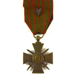 French Croix de Guerre 1914-1917 Medal with Bronze Star
