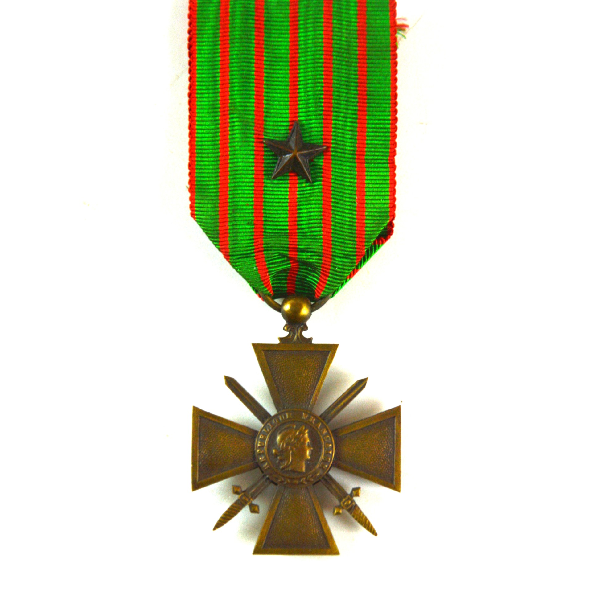 French Croix de Guerre 1914-1916 Medal with Bronze Star