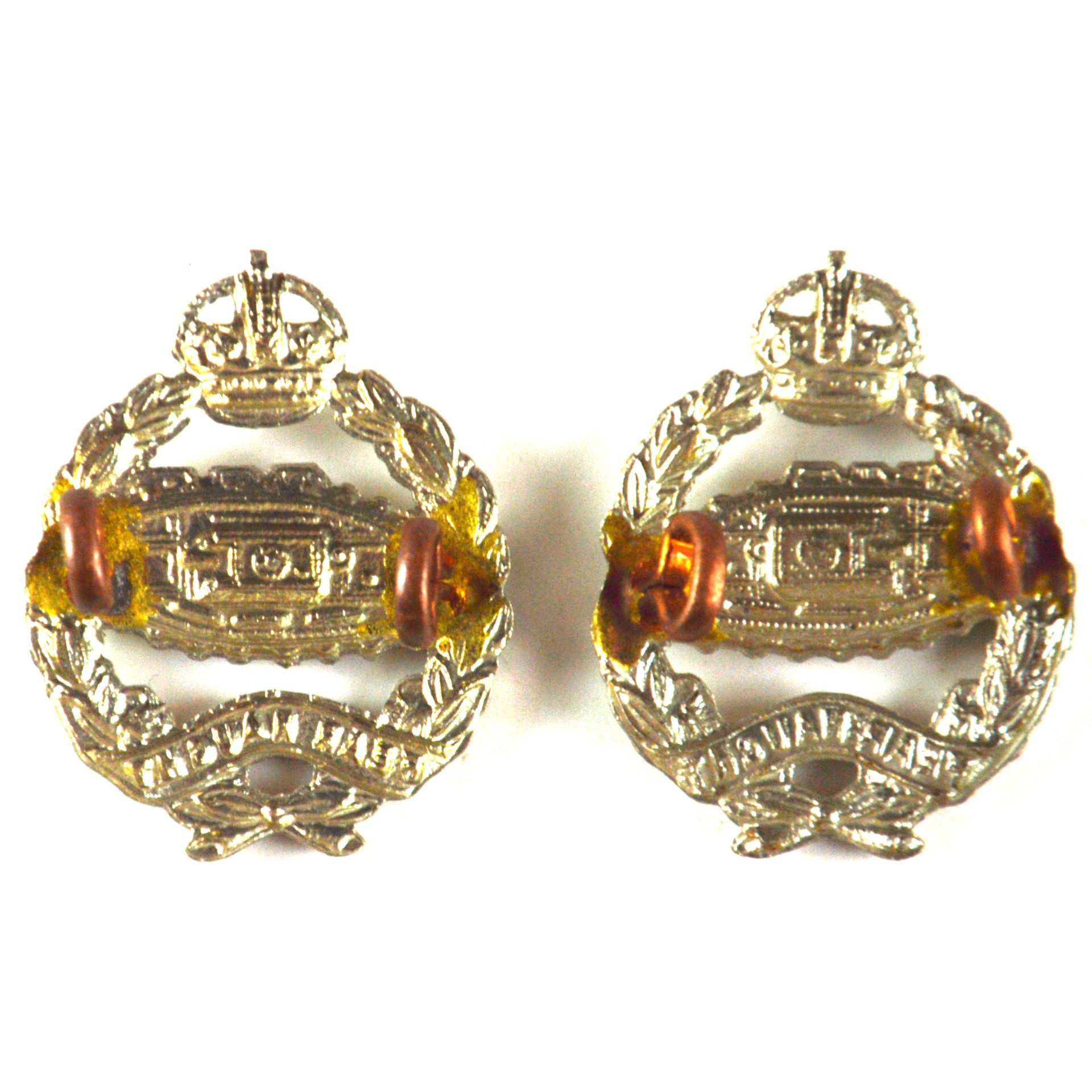 Royal Tank Regiment (RTR) Collar Badges, Pair (1923-1953 Copy) - Image 2