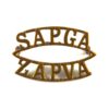 South African Permanent Garrison Artillery (SAPGA / ZAPVA) Brass Shoulder Title (Pre-1921 Pattern)
