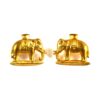 Duke of Wellington's (West Riding) Regiment Gilt Officer Collar Badges - Pair (1882-1958 Pattern)
