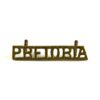 South African Pretoria Regiment (PRETORIA) Brass Shoulder Title Badge (1932-1963 Pattern)
