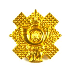 Highland Light Infantry (HLI) Officer's Gilt Collar Badge (1902-c.1904 Pattern) - Original
