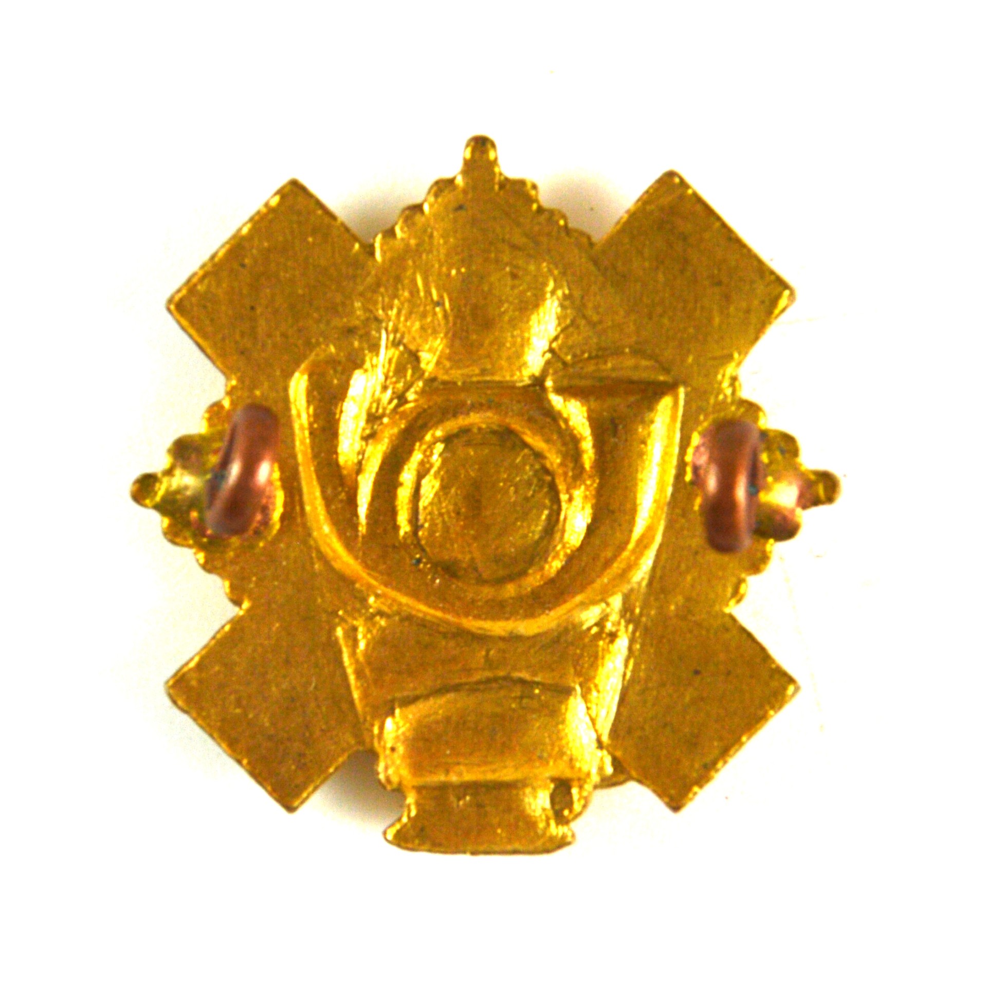 Highland Light Infantry (HLI) Officer's Gilt Collar Badge (1902-c.1904 Pattern) - Original - Image 2