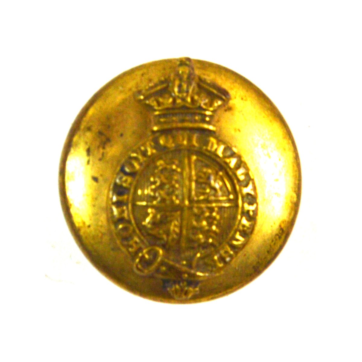 Royal Household Officer's Gilt Levee Button (Edwardian-Era) - 15mm