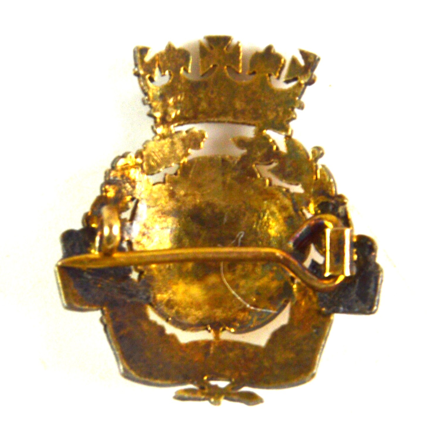Duke of Lancaster's Own Yeomanry Gilt Sweetheart Brooch Badge - Image 2