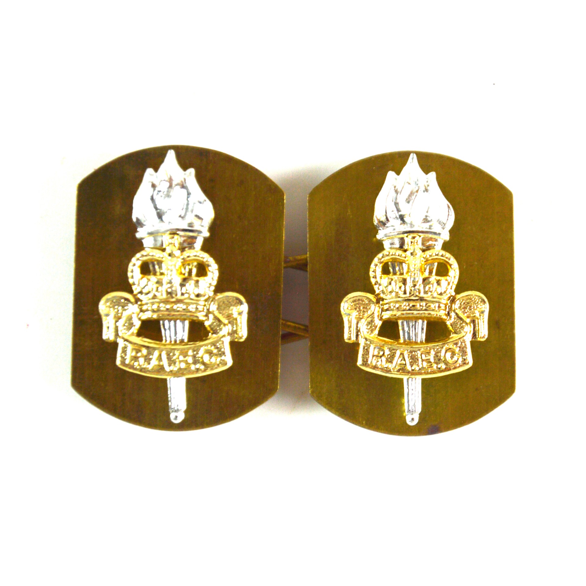 Royal Army Educational Corps (RAEC) Anodised Collar Badges (1953-1992 Pattern) - Pair