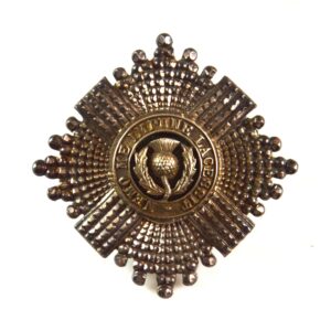 Scots Guards Warrant Officers' Silver and Enamel Cap Badge - Original