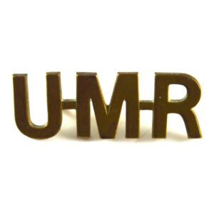 Umvoti Mounted Rifles (UMR) Brass Shoulder Title