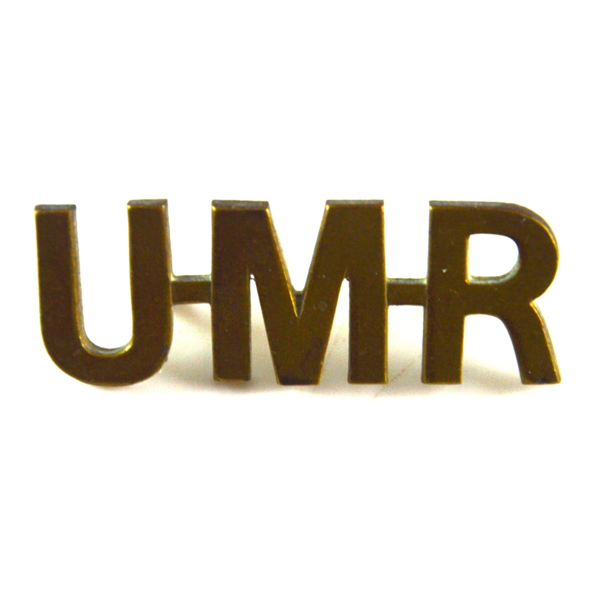 Umvoti Mounted Rifles (UMR) Brass Shoulder Title